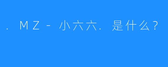 .MZ-小六六.是什么？